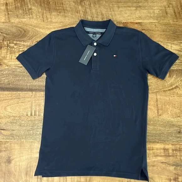 Tommy hilfiger navy clearance polo